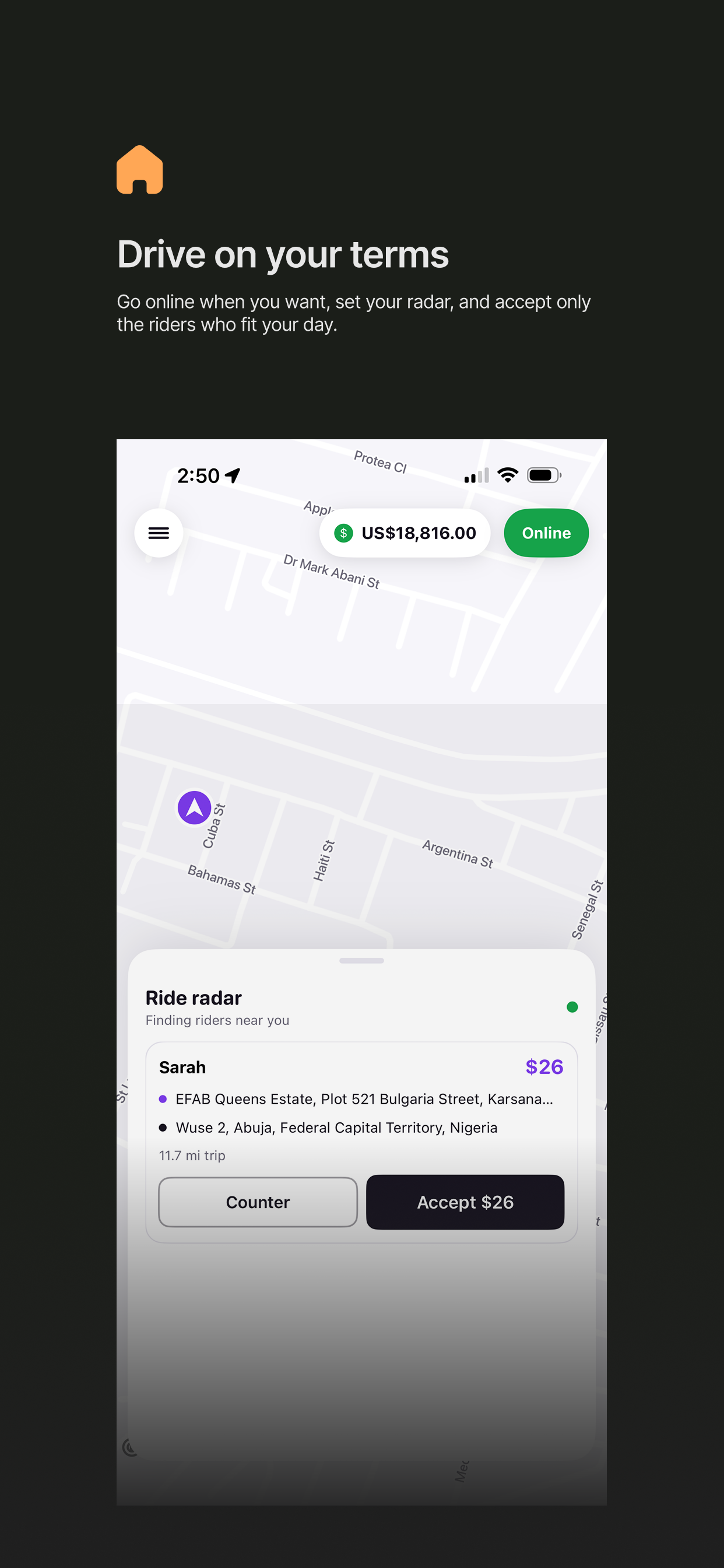 Ellani Rideshare Driver screenshot 2