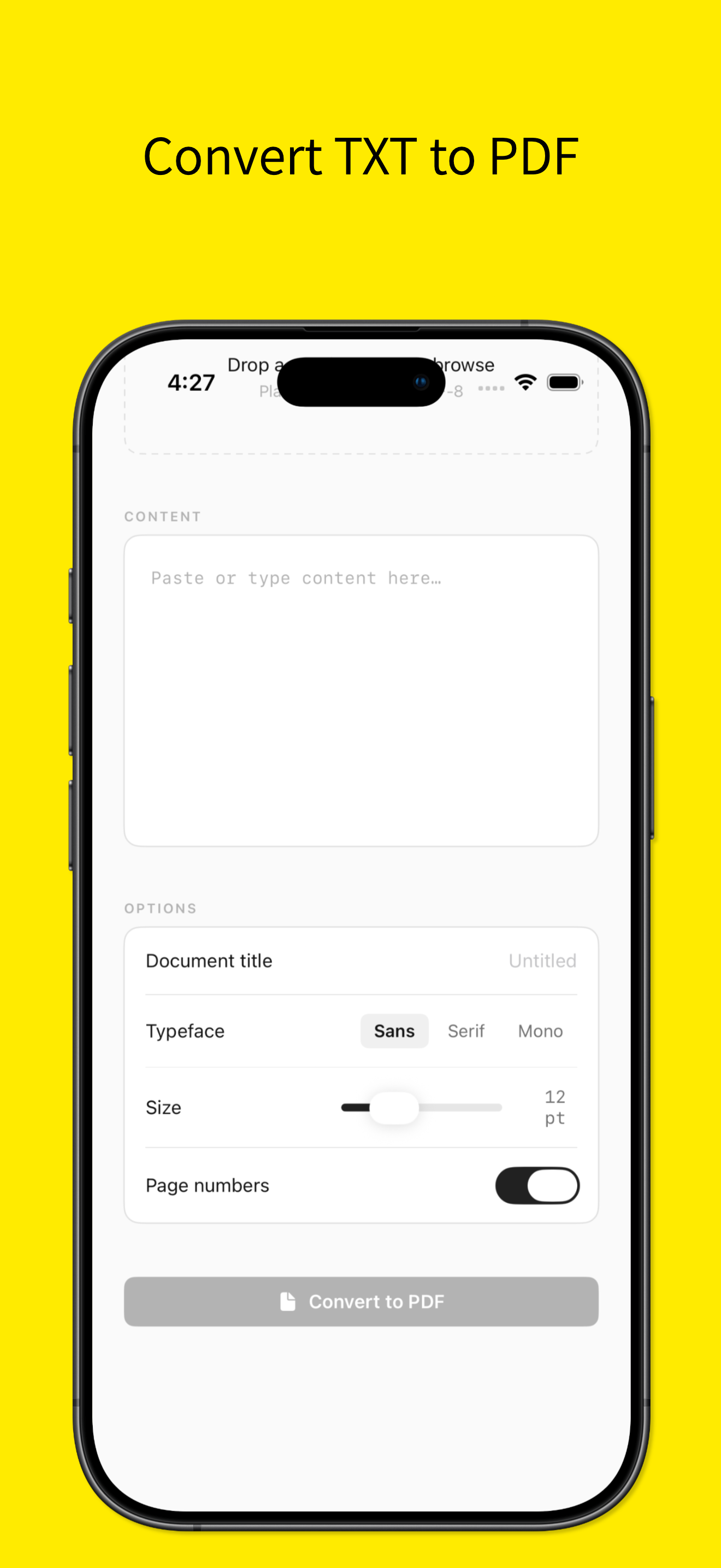 TXT File to PDF Converter