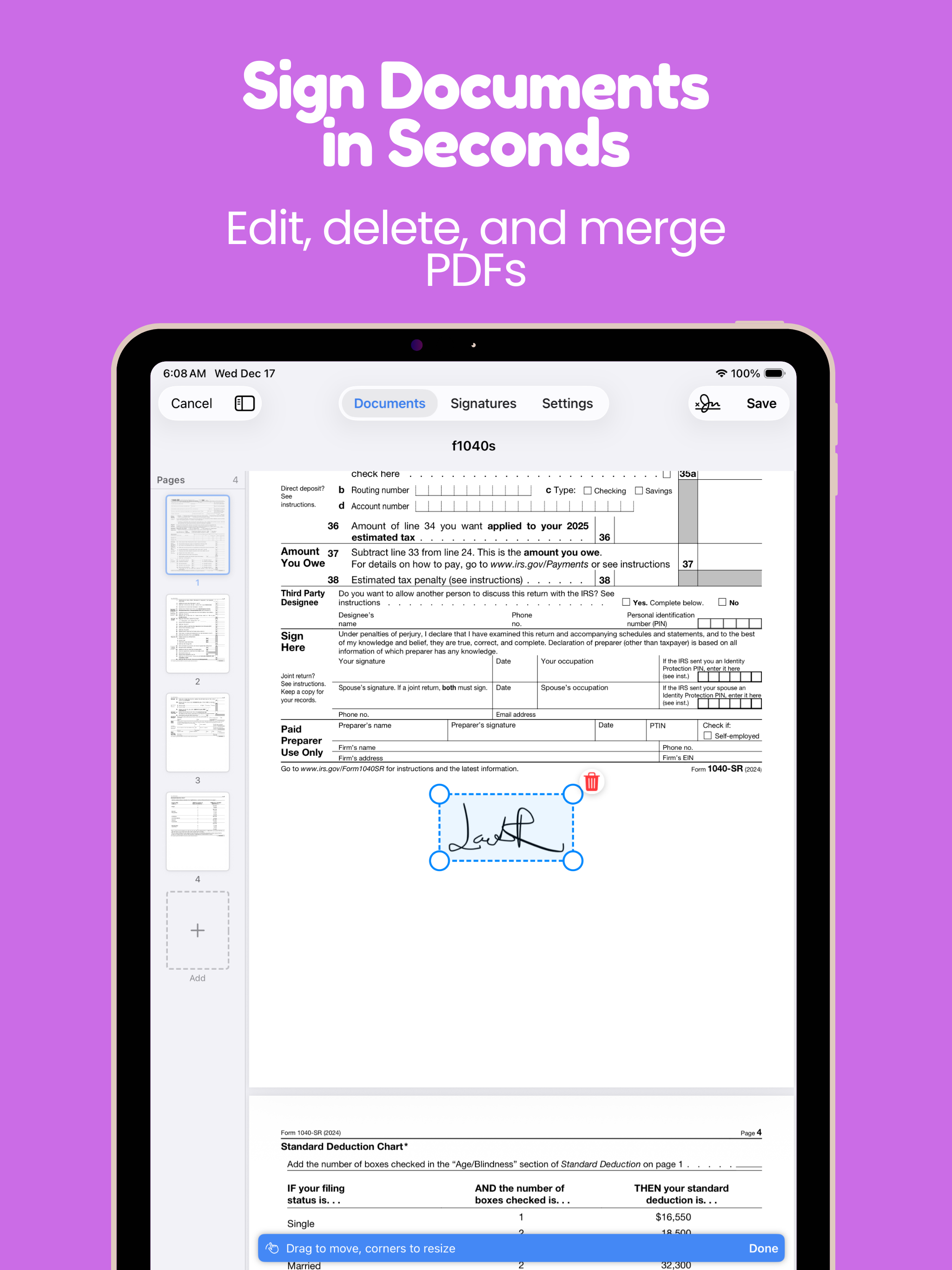 PDF Signer: Edit & Merge Docs screenshot 6