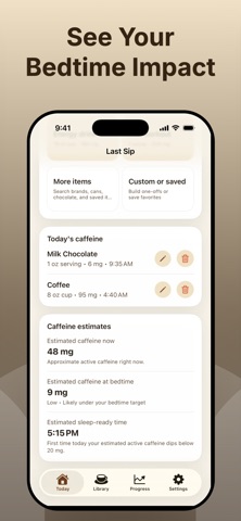 Last Sip: Caffeine Tracker Screenshot 2 of 9