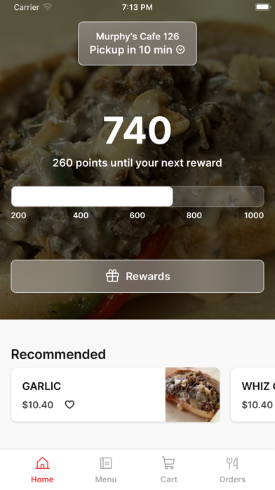 Murphy's Cafe 126 To Go iPhone screenshot 1 - Food & Drink app