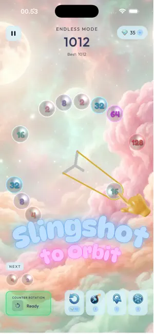 2048 in Orbit: Jelly Slingshot screenshot 1