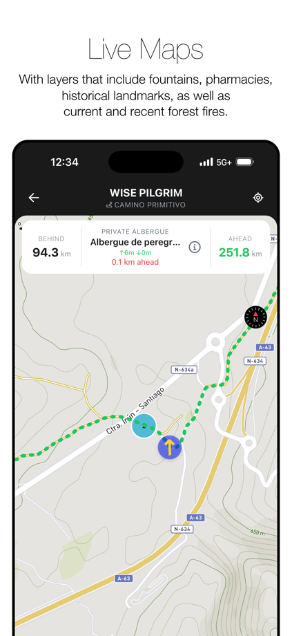 Wise Pilgrim Camino Primitivo App Store screenshot 5
