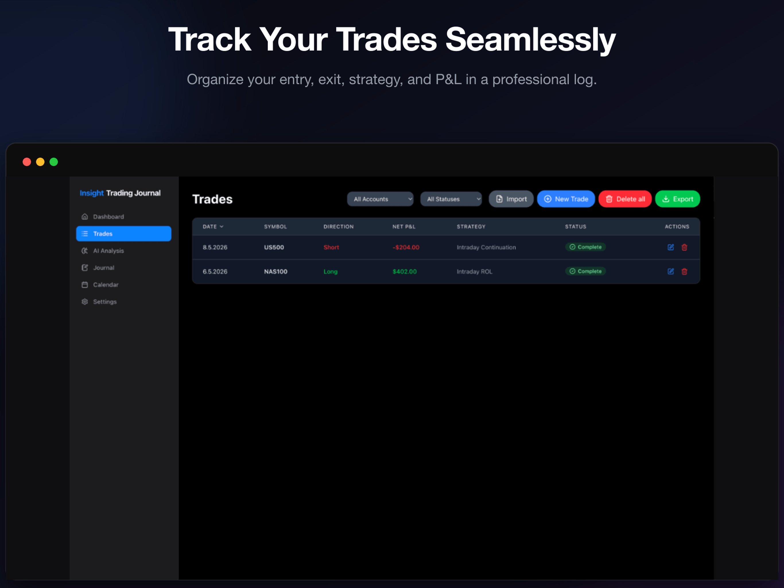 Insight Trading-Journal screenshot 14