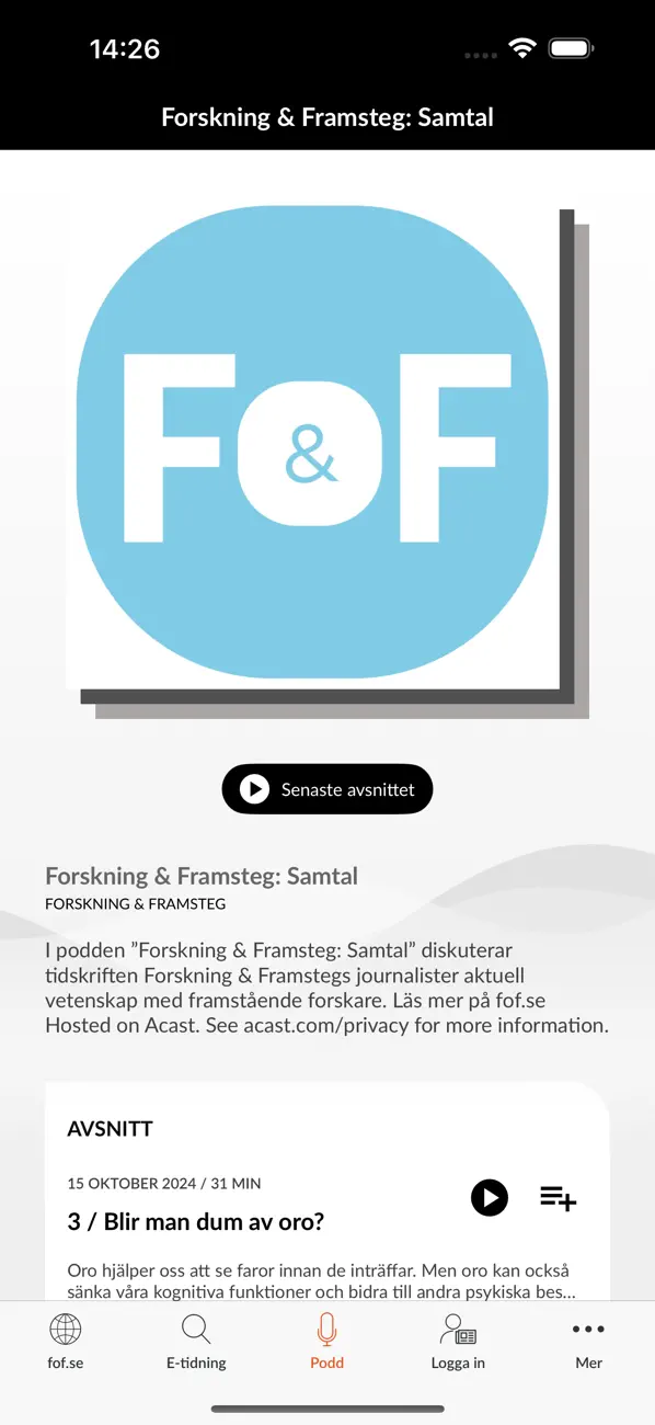Screenshot #3 pour Forskning & Framsteg