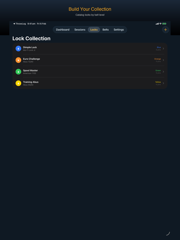 PickLog iPad screenshot