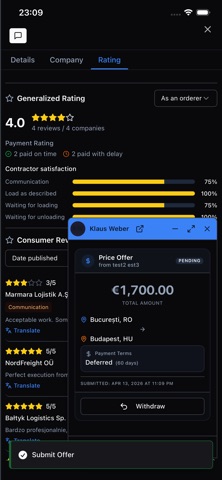 PickUp2 – Freight Exchange screenshot