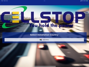 Cellstop Tracking Mobile App iPad screenshot