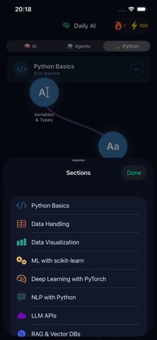 Daily AI: Learn Python & ML Screenshot 6 of 10