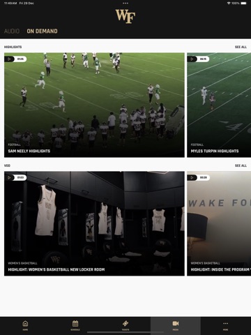 Wake Forest Demon Deacons iPad screenshot