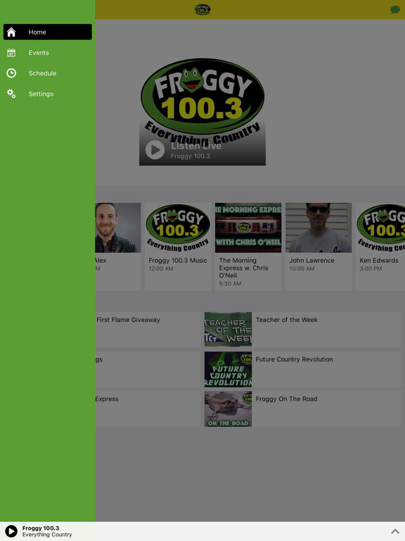 Froggy 100.3 iPad screenshot 2 - Music app