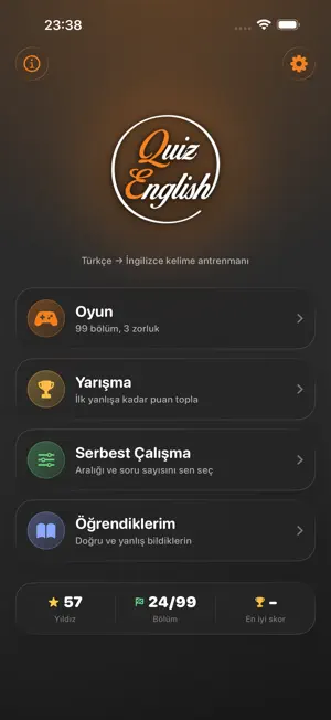 Quiz English-Turkish screenshot 1