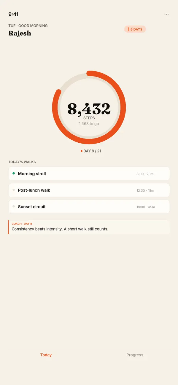 Screenshot #3 pour StepStreak - 21 Day Walk