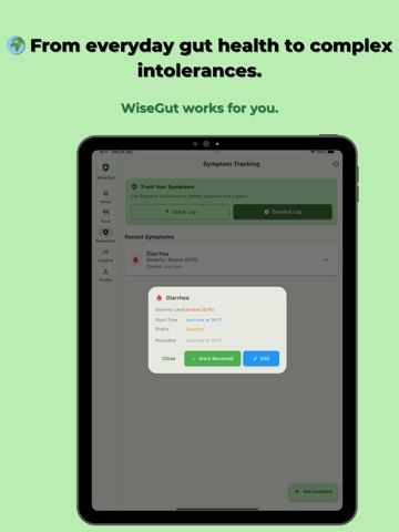 WiseGut iPad screenshot