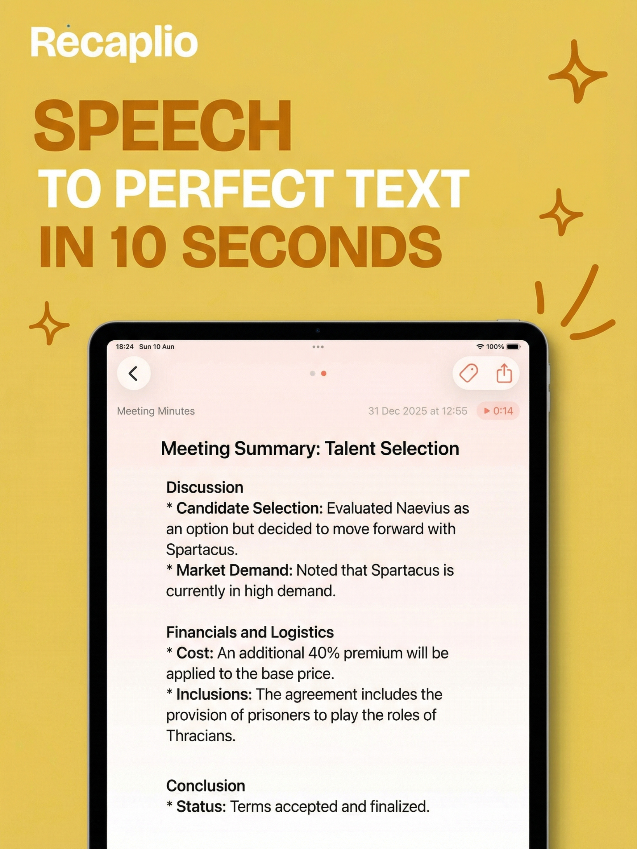 AI Note Taker: Recaplio