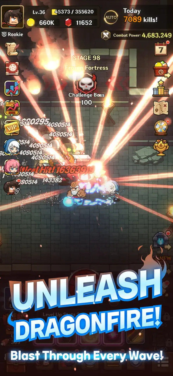 Dragoneer Squad: Idle Hack screenshot 1 - iOS game interface