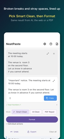NeatPaste: Clean & Check Text Screenshot 6 of 10