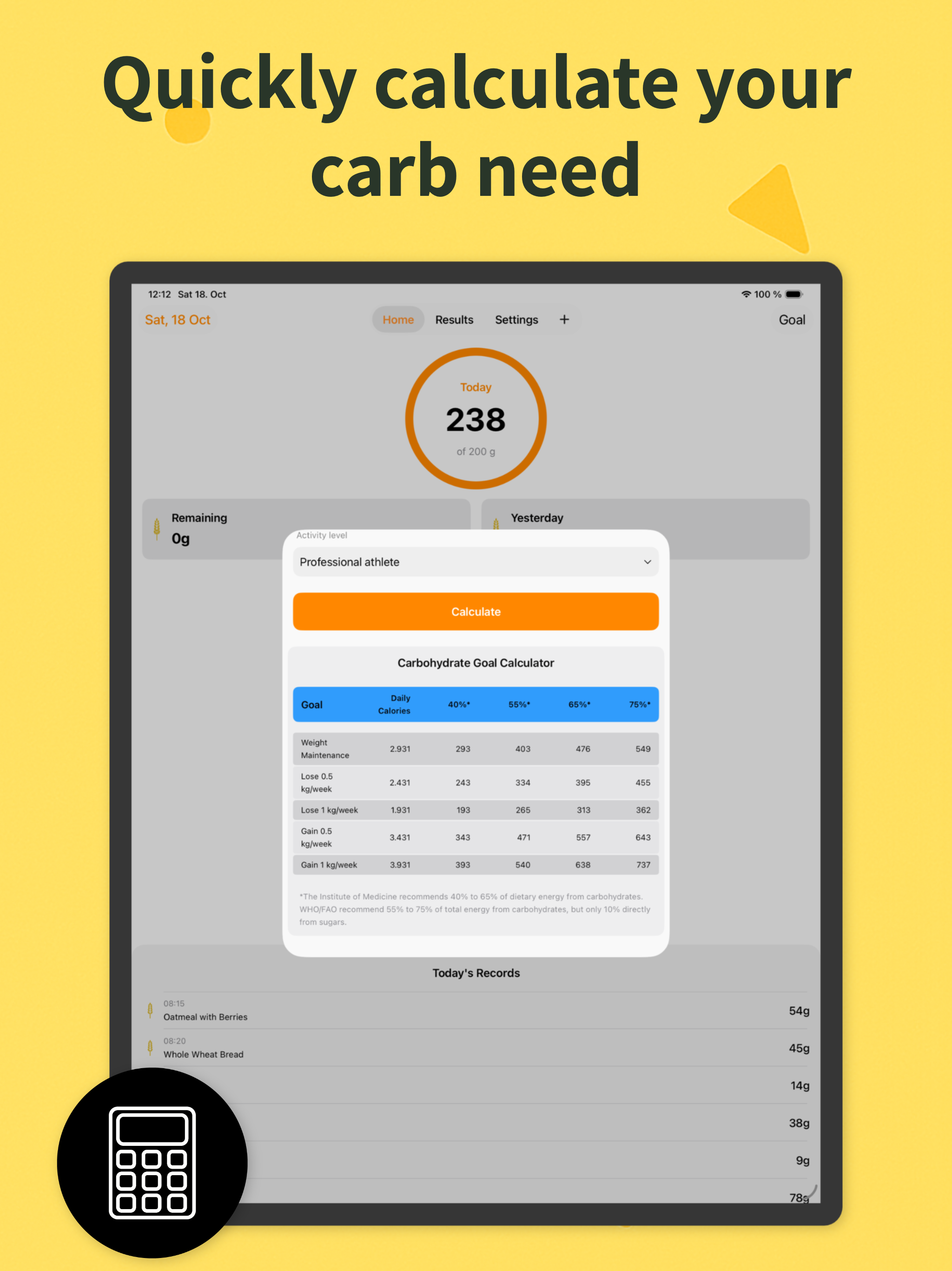 Carb Tracker - Caddy screenshot 9