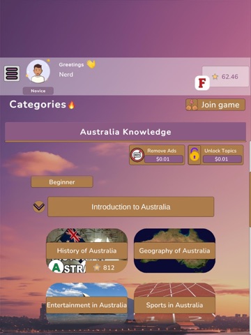 Australia Quiz iPad screenshot