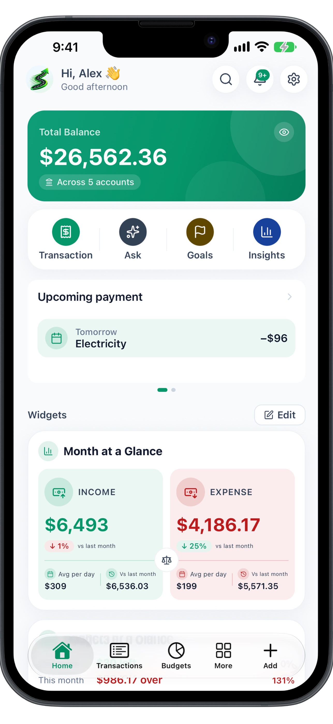 Screenshot 1 of SpendLane: Budget Tracker