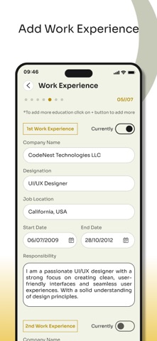 Resume Maker: CV Builder PDF iPhone screenshot