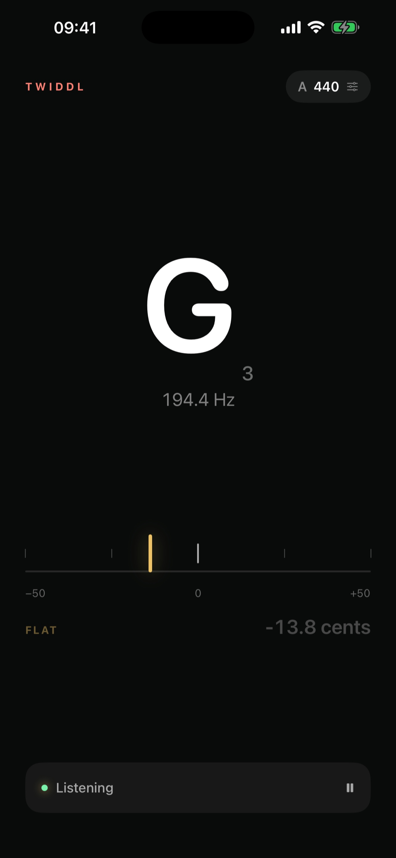 Twiddl Chromatic Tuner screenshot 2