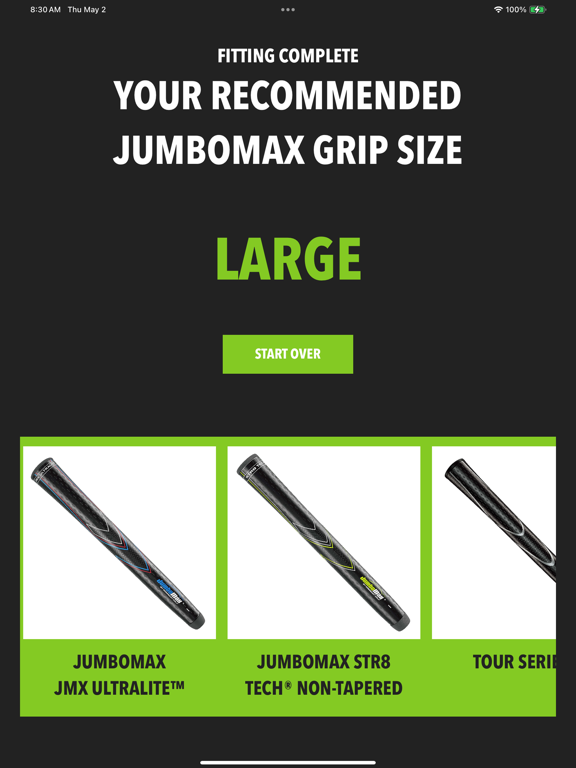 JumboMax Grip Fitting iPad screenshot 5 - Sports app