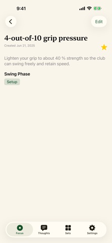 Swing Thoughts Golf Cues screenshot