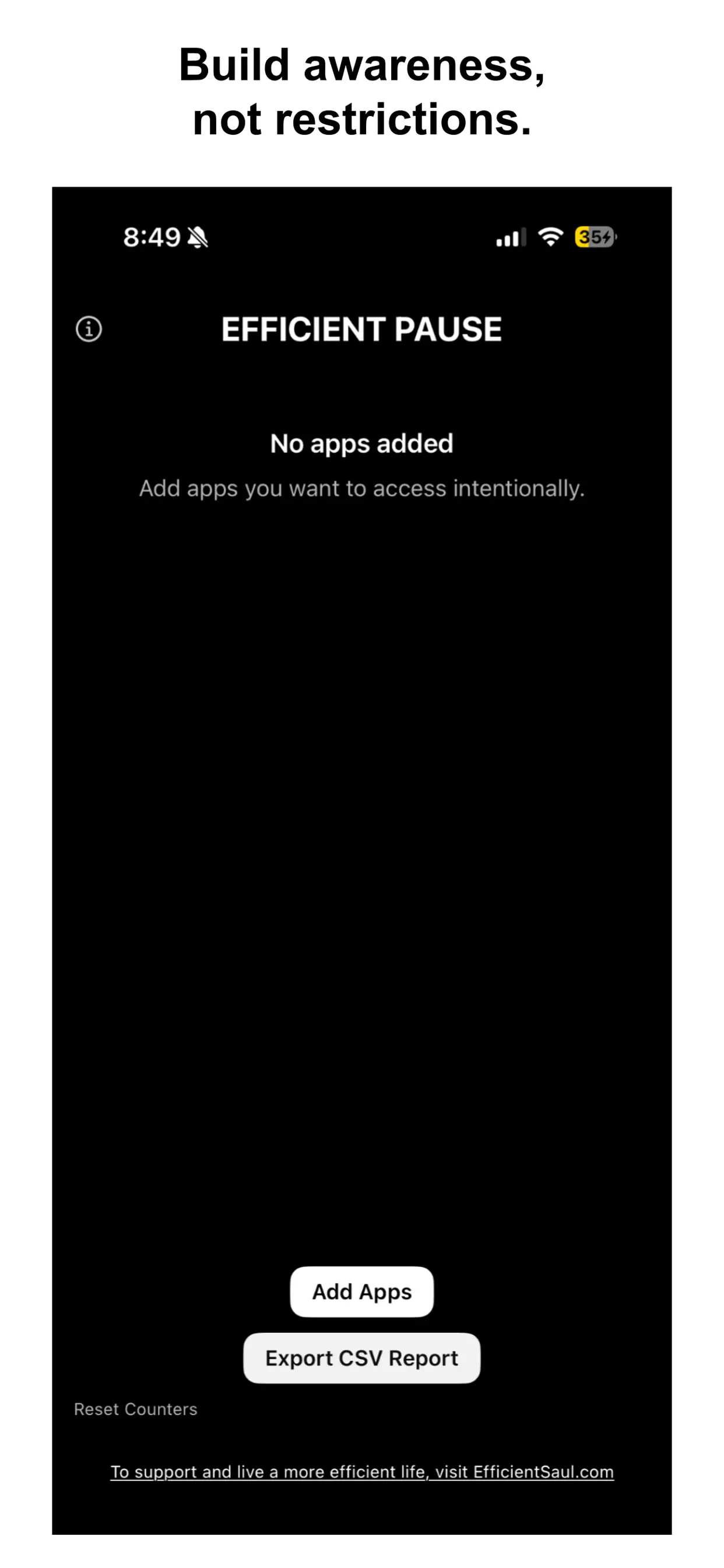 #2. Efficient Pause (iOS) โดย: Efficient Saul