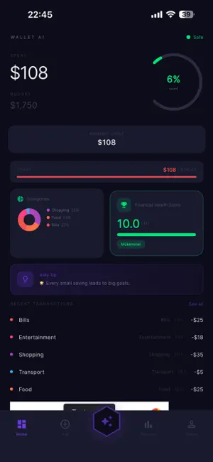 Wallet AI - Smart Budget screenshot 1