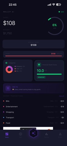 Wallet AI - Smart Budget Screenshot 1 of 4