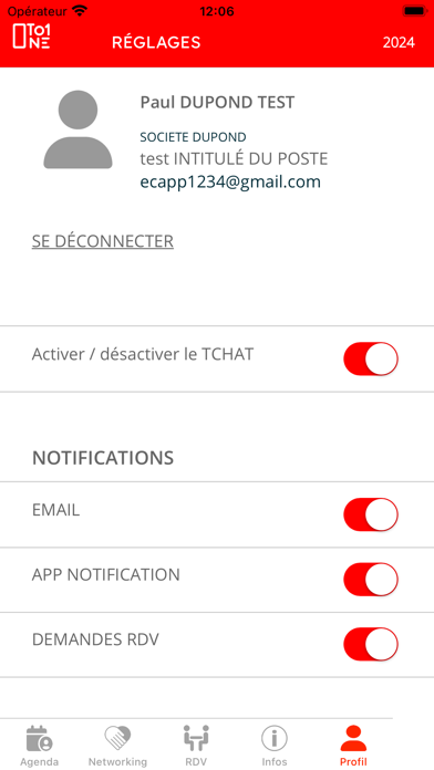One to One Expérience Client Screenshot