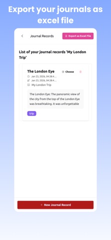 Your Journal Notebook screenshot