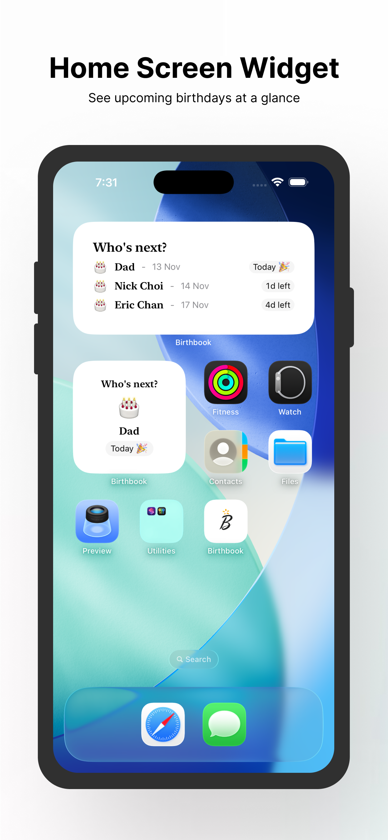 Birthbook – Birthday Reminder screenshot 2