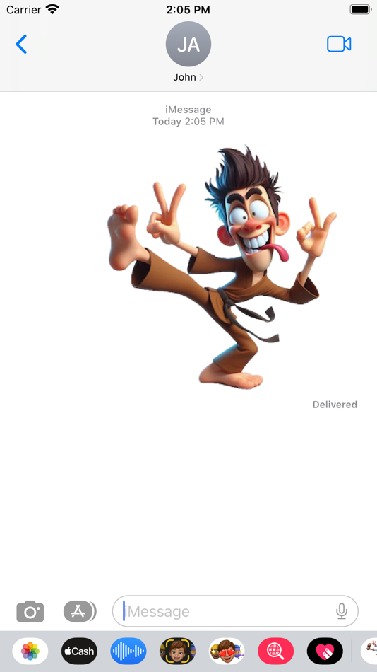 #4. Goofy Kung Fu Stickers (iOS) By: Paul Scott