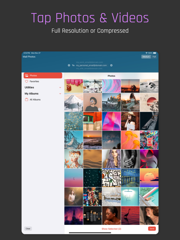 Mail Photos iPad screenshot 2 - Productivity app