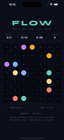 FLOW: Daily Puzzle Screenshot 1 of 6