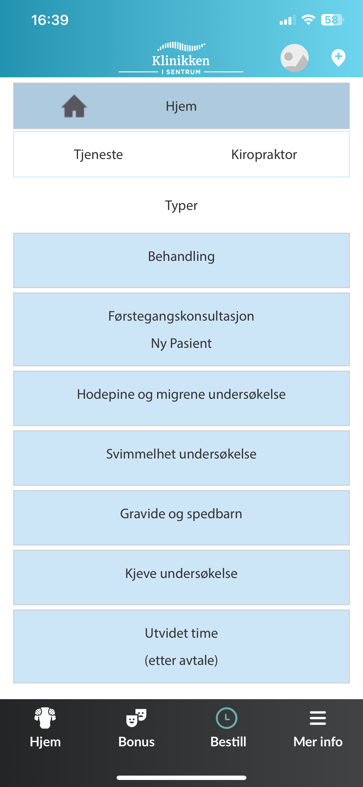 Klinikken i sentrum