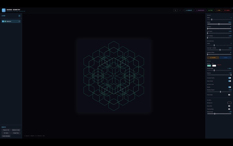 Sacred Geometry Maker app screenshot 2