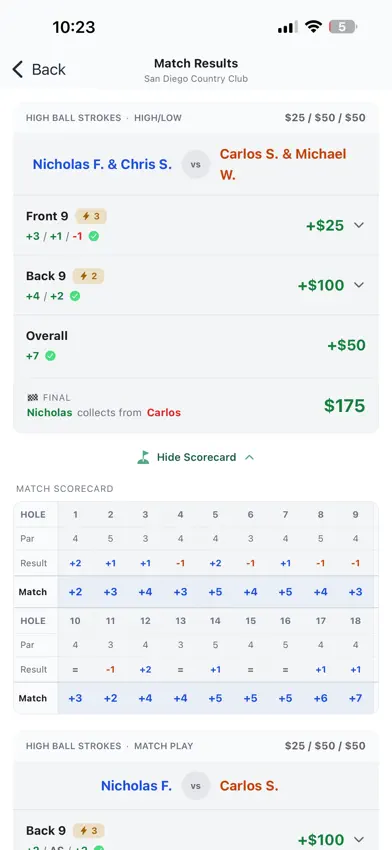 Max Degen | Golf Bets Tracker screenshot 1