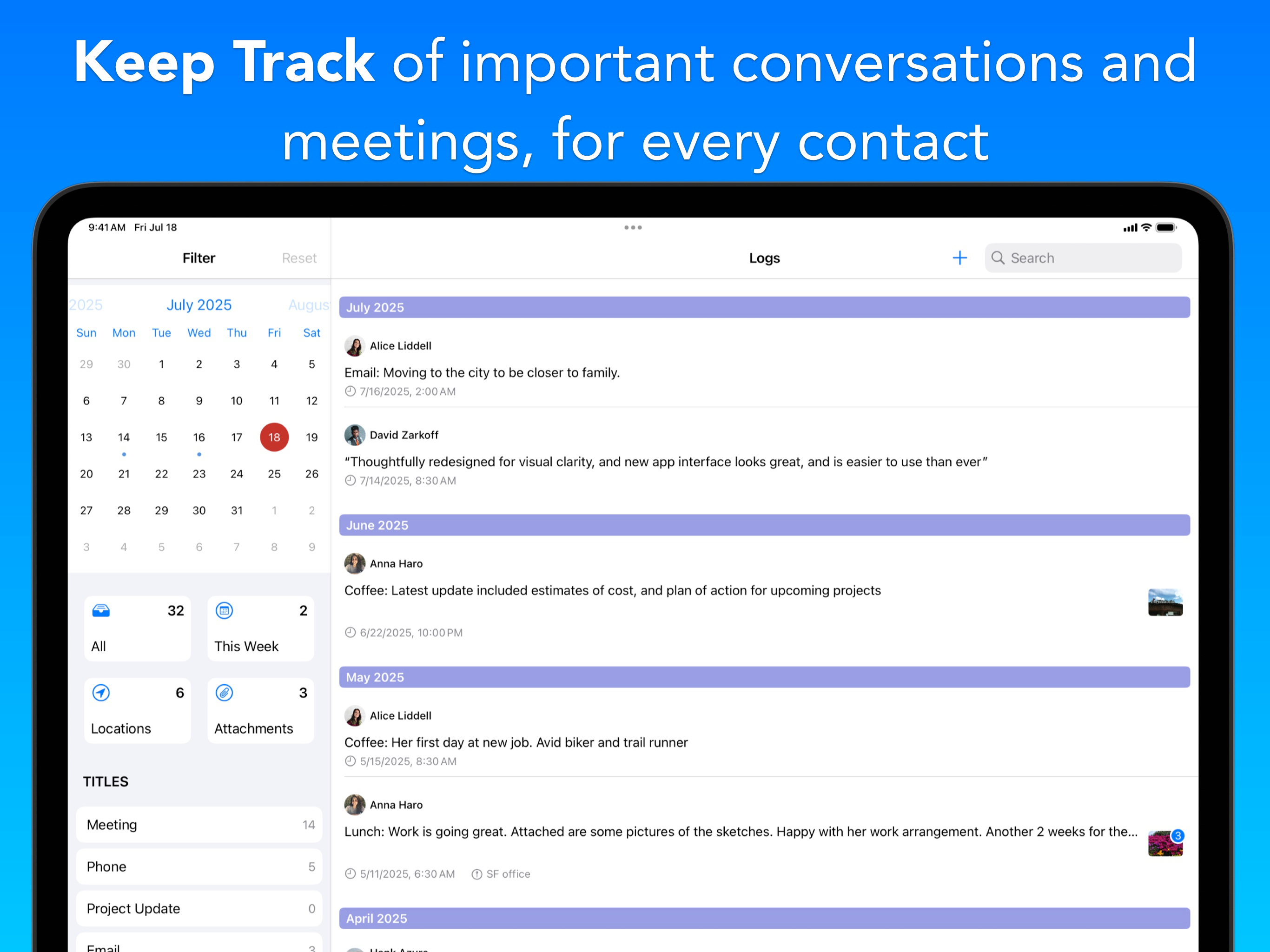 Contacts Journal CRM screenshot 13