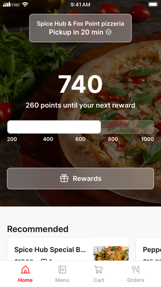Spice Hub & Fox Point Pizzeria iPhone screenshot 1 - Food & Drink app