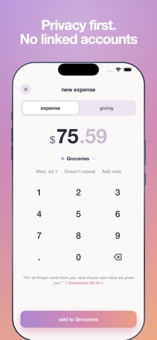 Harvest - Christian Budgeting iPhone screenshot