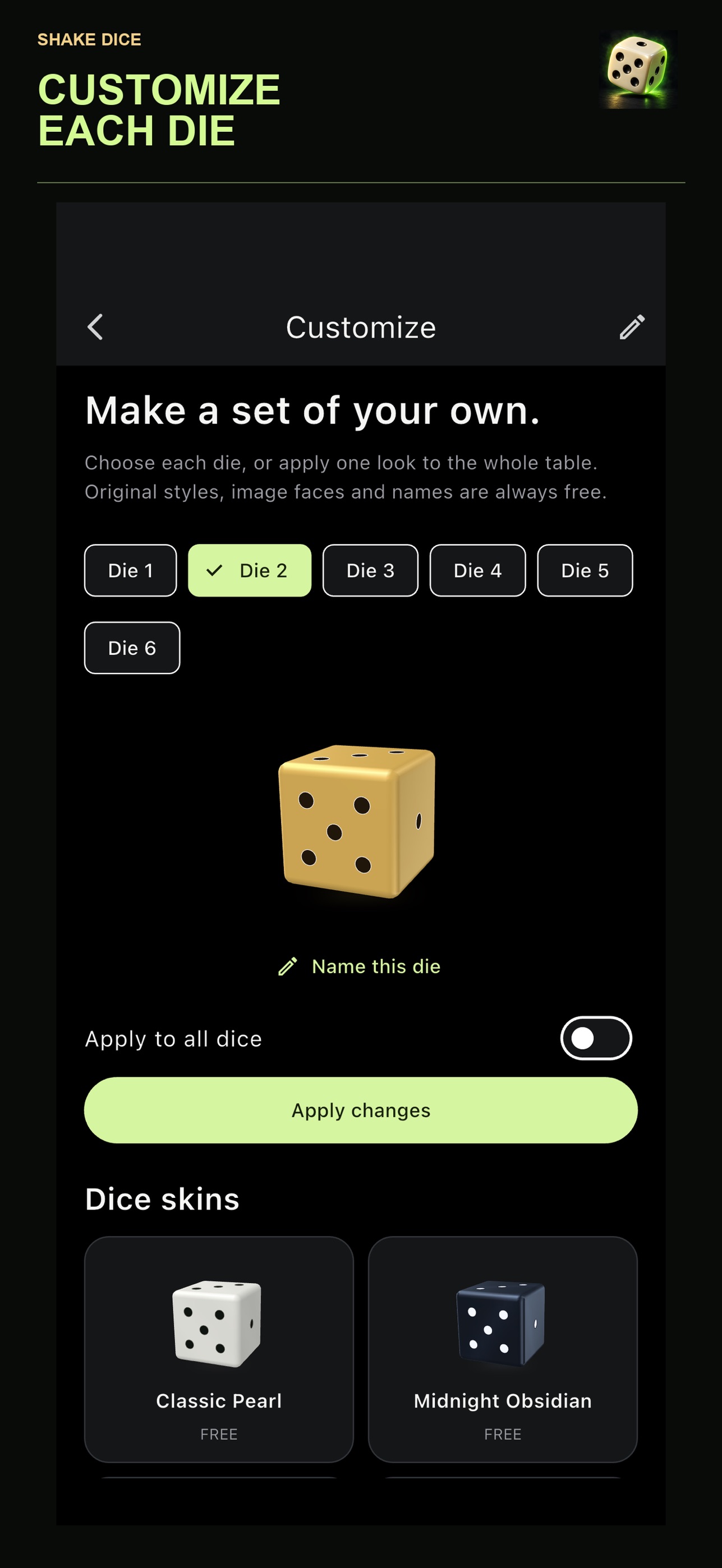 Screenshot 4 of Shake Dice - 3D Dice Roller