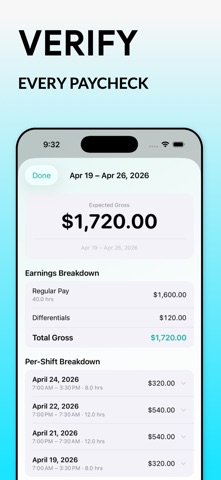 NurseShift : Paycheck Tracker Screenshot 2 of 7