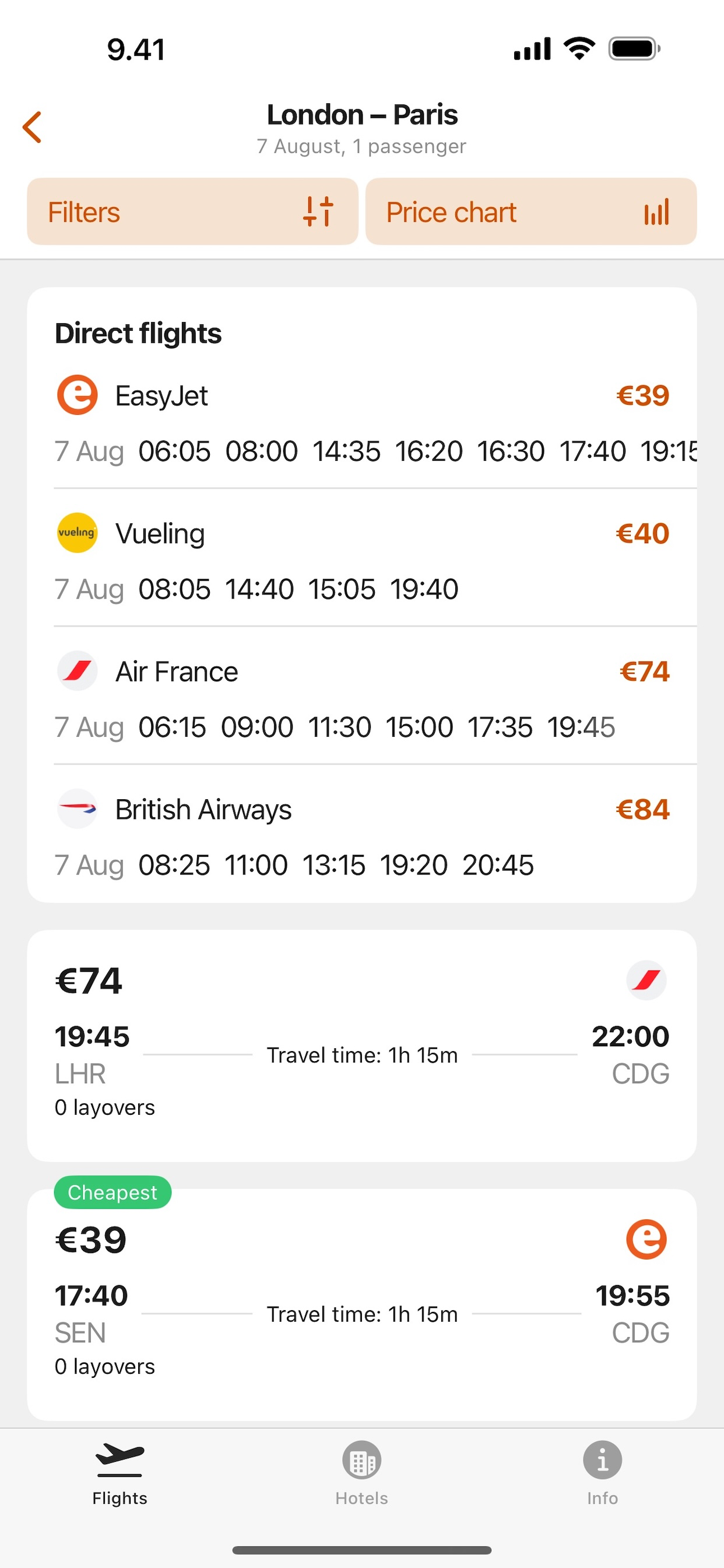 Cheap flights — All airlines