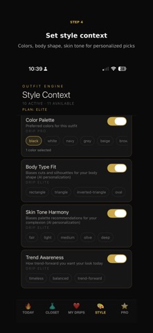 Dripmatiq: Outfit Stylist iPhone screenshot