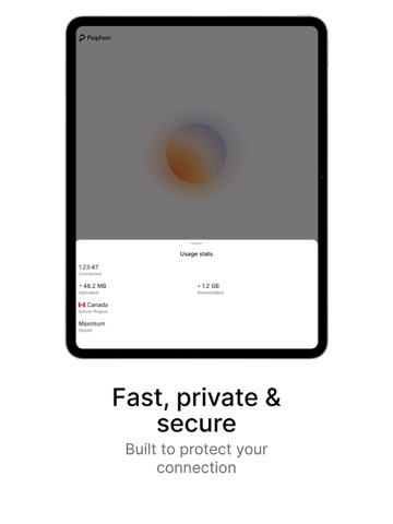 Psiphon VPN: Secure Access iPad screenshot