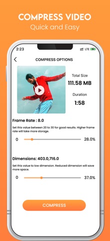 Photo & Video Compressor iPhone screenshot