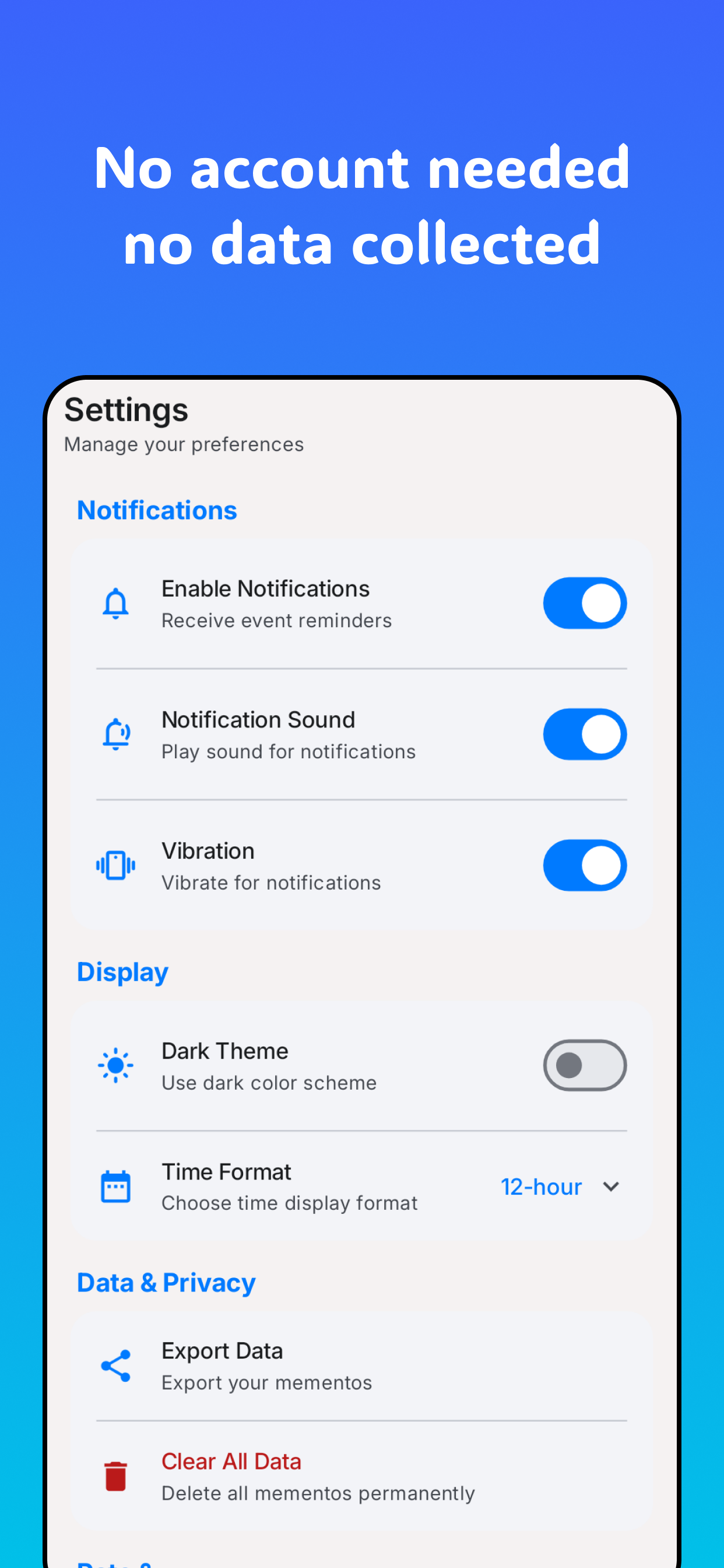 Memento - Event Tracker screenshot 5